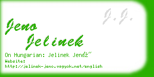 jeno jelinek business card